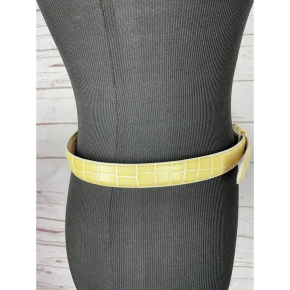 Amiee Lynn Italian Croco Leather Belt‎ Italian croco genuine leather lined sz L main image 5
